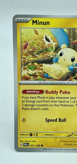 Minun 061/182 Common Paradox Rift Non-Holo Pokemon TCG Mint Unplayed - Image 2