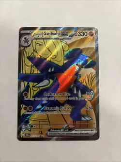 Pokemon TCG Cynthia's Garchomp EX 215/182, NM-Ultra Rare, Destined Rivals - Image 1