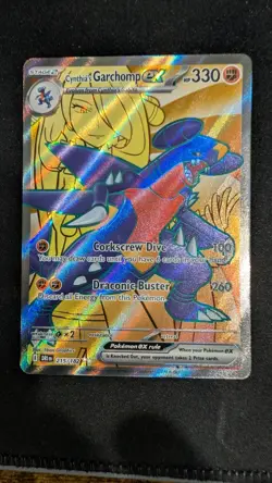 Pokemon TCG Cynthia's Garchomp EX 215/182, NM-Ultra Rare, Destined Rivals - Image 1