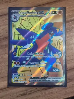 Pokemon TCG Cynthia's Garchomp EX 215/182, NM-Ultra Rare, Destined Rivals - Image 1