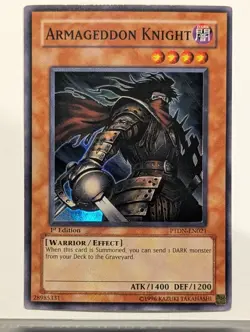 Armageddon Knight PTDN-EN021 1st Edition Super Rare LP - Image 1