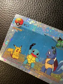 Squirtle 101 Pokemon Japanese Vintage Prism Vending Sticker Bandai Carddass 3 NM - Image 3