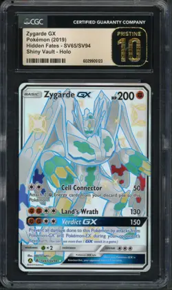 Pokemon CGC 10 Pristine Hidden Fates: Shiny Vault Full Art Zygarde GX SV65/SV94 - Image 1