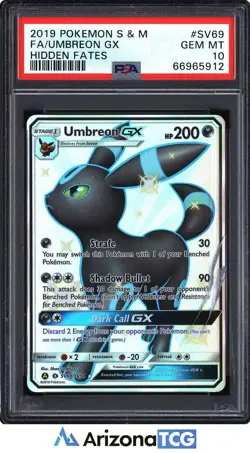 Pokemon 2019 Umbreon GX SV69/SV94 Full Art Shiny Hidden Fates GEM MINT PSA 10 - Image 1
