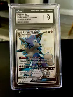 2019 Pokemon Hidden Fates Lycanroc GX SV67/SV94 Shiny Vault Full Art Holo CGC 9 - Image 4