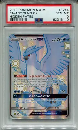 Pokemon Sun & Moon Hidden Fates Shiny Vault Card SV54 Articuno PSA 10 - Image 1
