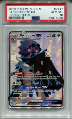 Pokemon Sun & Moon Hidden Fates Shiny Vault Card SV47 Decidueye PSA 10 - Image 1
