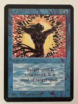 Magic the Gathering MTG Alpha Spell Blast NM (Beta Bob) - Image 1