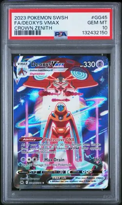 PSA 10 DEOXYS VMAX GG45/GG70 FULL ART CROWN ZENITH POKEMON TCG Sword Shield - Image 1