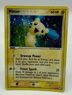 Minun 6/12 Ex Trainer Kit Reverse Holo 2006 Pokemon TCG LP - Image 1