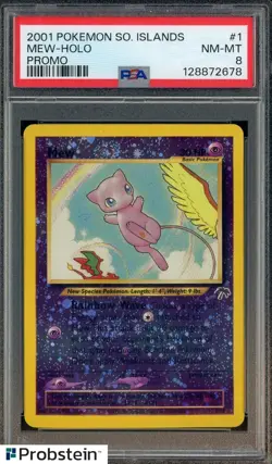 2001 Pokemon Southern Islands Promo #1 Mew Holo PSA 8 NM-MT - Image 1