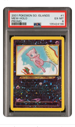 2001 POKEMON SOUTHERN ISLANDS MEW HOLO #1 1/18 PROMO PSA 6 (ORIGINALLY PSA 8) - Image 1