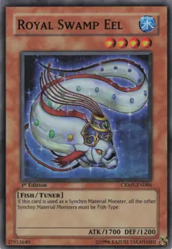 Yugioh Royal Swamp Eel CRMS-EN086 Super Rare 1st Edition NM - Image 1