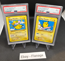 Pokemon XY Evolutions 110/108 + 111/108 - Flying Pikachu Surfing Pikachu PSA 9 - Image 1
