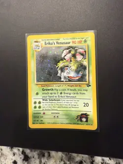 Pokemon TCG Erika's Venusaur Holo Rare Card #4/132 Gym Challenge - Image 1