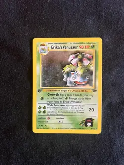 1st Edition Rare Erika’s Venusaur Holo 4/132 Gym Challenge LP - EXC - Image 1