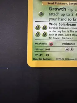 Erika’s Venusaur 4/132 Holo Rare Gym Challenge WOTC 2000 Pokemon Card - Image 4