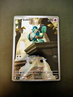 Pokemon Golett - Illustration Rare SV: Black Bolt ⚡ 122/086 N/M Or Better - Image 2