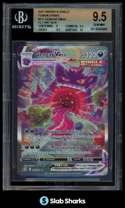 2021 POKEMON SWSH FUSION STRIKE #271/264 GENGAR VMAX SECRET RARE BGS 9.5 - Image 1