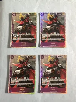 X4 One Piece Card Game TCG Sanji OP07-064 SR M/NM Condition - Image 1