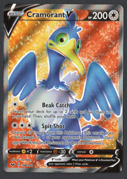 Pokemon TCG Cramorant V Full Art & Shiny Vault Promo English Card Lot NM-M - Image 2