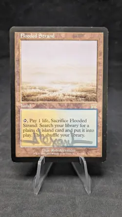 Flooded Strand -MTG Magic the Gathering Onslaught-Signed by Rob Alexander- MP B - Image 1