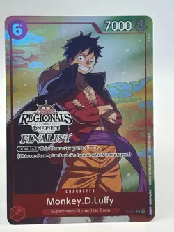 Monkey D. Luffy P-001 EN ONE PIECE TCG 2024 OFFLINE REGIONALS Finalist-NM - Image 1