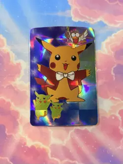 Pokemon Pikachu Vintage Pocket Monsters Vending HOLO Prism Sticker 1999 Nintendo - Image 1