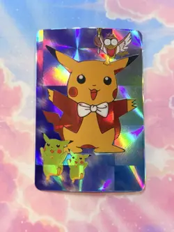 Pokemon Pikachu Vintage Pocket Monsters Vending HOLO Prism Sticker 1999 Nintendo - Image 3