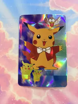 Pokemon Pikachu Vintage Pocket Monsters Vending HOLO Prism Sticker 1999 Nintendo - Image 4