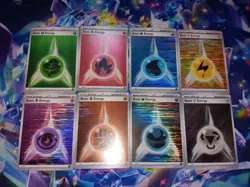 POKEMON TCG BLACK BOLT & WHITE FLARE BASIC ENERGY HORIZONTAL HOLO - SET OF 8 - Image 2
