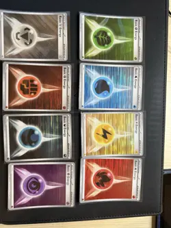 POKEMON TCG BLACK BOLT & WHITE FLARE BASIC ENERGY HORIZONTAL HOLO - SET OF 8 - Image 1