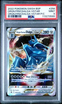 2022 POKEMON SWSH BLACK STAR PROMO #256 ORIGIN FORME DIALGA VSTAR PSA 9 - Image 1