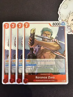 4x OP14-015 Roronoa Zoro R Playset -One Piece TCG- The Azure Sea's Seven English - Image 1