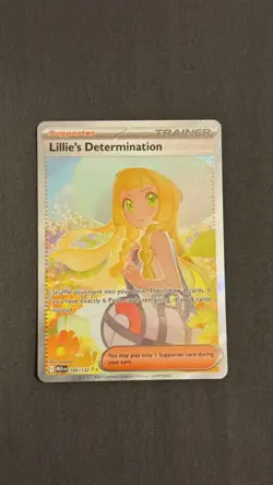 Pokemon Lillie’s Determination Secret Art Rare 184/132 Mega Evolution - Image 1