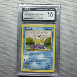 CGC 10 Squirtle 001/034 Holo 2023 Pokemon Blastoise Suicune ex Deck 6025 - Image 1