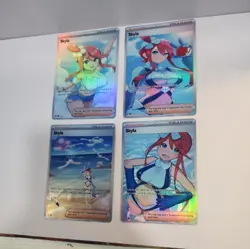 Lot of 4 Custom holo Skyla Trainer Pokemon Trading Card sleeved & top loaded - Image 5