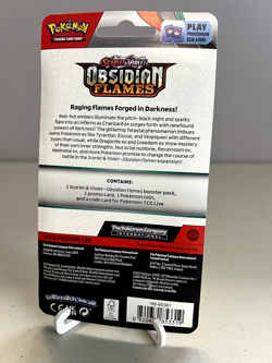 Pokemon TCG Obsidian Flames Booster Pack with Paldean Wooper Promo Card & Coin - Image 2