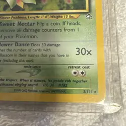 Pokemon TCG Bellossom Neo Genesis Holo Unlimited Rare Card 3/111 - Image 2