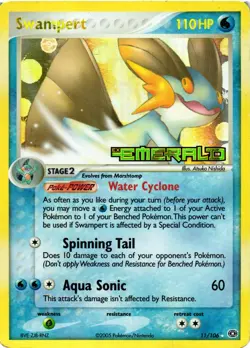 Pokemon TCG Swampert 11/106 Emerald Reverse Holo MP/HP - Image 1
