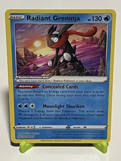 Pokemon Radiant Greninja 2024 World Championships Reg Jesse Parker NM Condition - Image 1