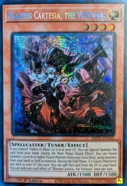Blazing Cartesia, the Virtuous MP23-EN162 Prismatic Secret Rare 1st Ed Yu-Gi-Oh! - Image 1