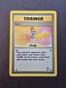 Pokemon TCG Lass 104/130 Base Set 2 Rare Trainer Card Lp Condition - Image 1