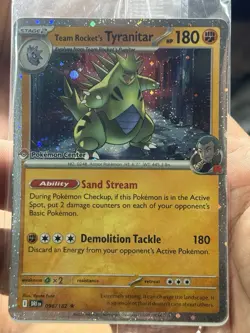 Team Rocket's Tyranitar 096/182 Sealed Pokemon Center Stamp - Image 1