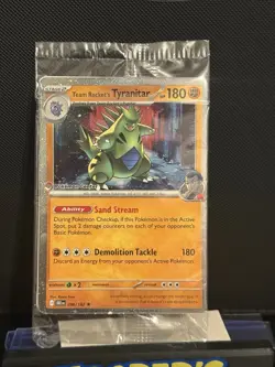 Team Rocket's Tyranitar 096/182 Sealed Pokemon Center Stamp - Image 2