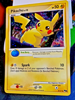 Pikachu 9/17 POP Series 6 Promo Pokemon Card Holo Foil Rare MP - Image 1