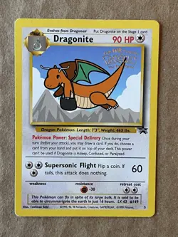 Pokemon TCG Dragonite Wotc Promo Card 05/53 90 HP Kids WB Movie Event - Image 1