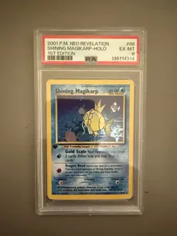 Pokemon Neo Revelation 1st Edition Shining Magikarp Card 66/64 PSA 6 - Image 1