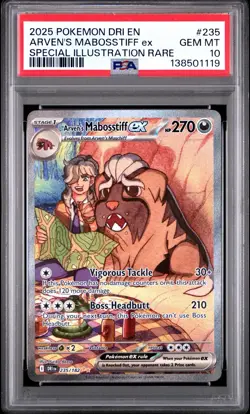 2025 POKEMON DRI EN-DESTINED RIVALS #235 ARVEN'S MABOSSTIFF EX SIR PSA 10 💎💎💎 - Image 1