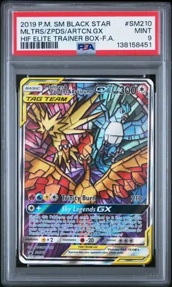 PSA 9 Mint 2019 Pokemon Hidden Fates MOLTRES ZAPDOS ARTICUNO GX SM210 - Image 1